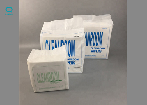 Laser/Ultrasonic Cut 100% Polyester Clean Room Wipes with Low Lint