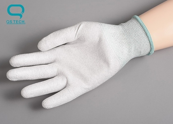 ESD PU Palm Coated Cleanroom Gloves Anti Static Electronic